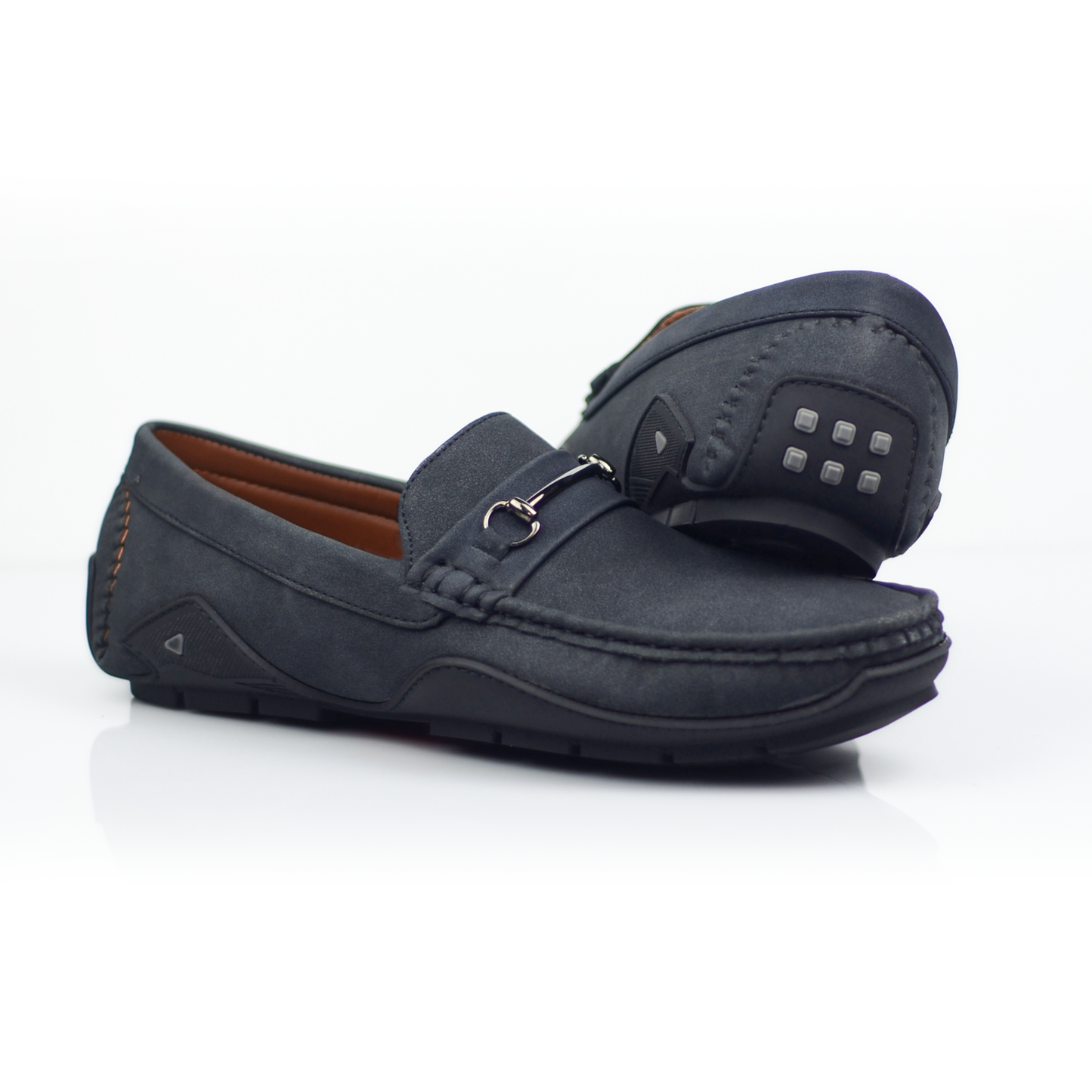 Men’s Suede Leather Loafers with Rubber Sole