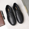 Addro Legacy Men’s Goat Leather Black Casuals Durable Rubber Sole