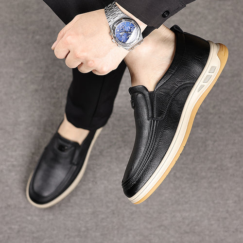 Addro Legacy Men’s Goat Leather Black Casuals With Two Tone Sole