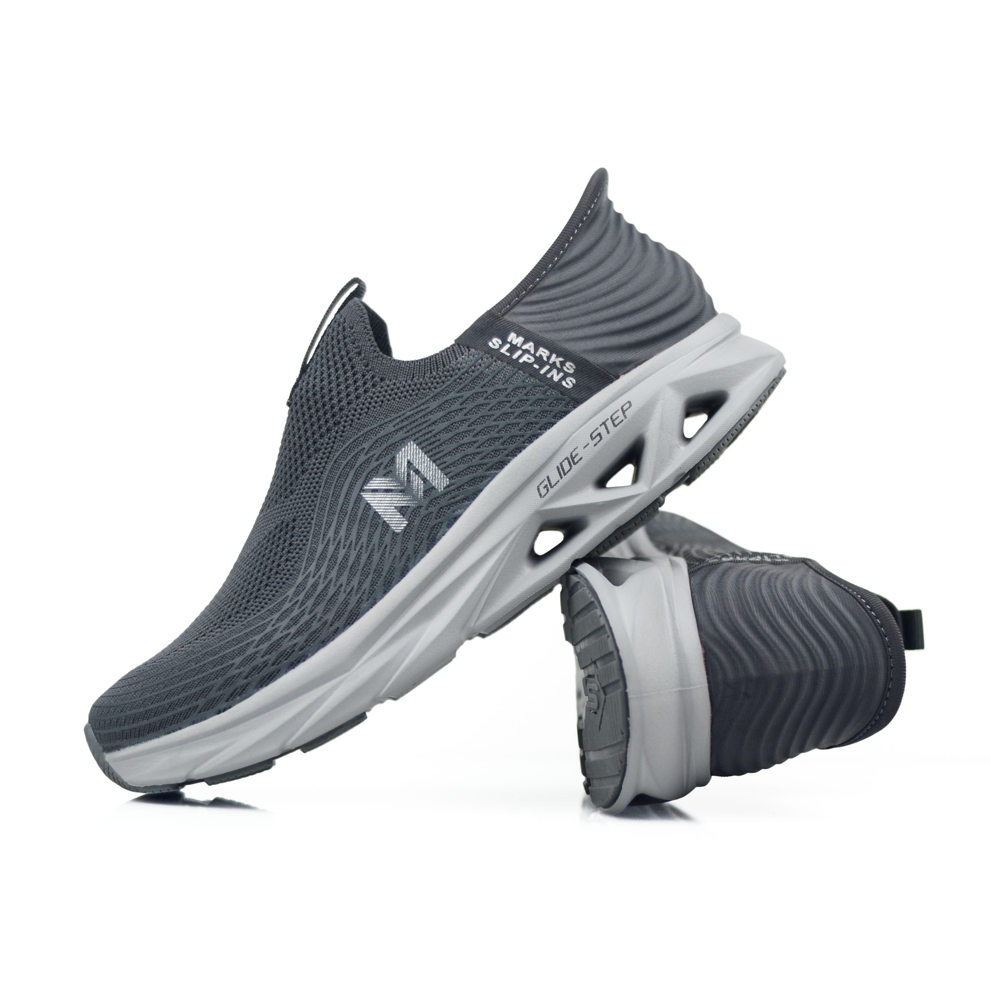 GlideStep Hands-Free Slip-In Walking Shoes for Men | Lightweight Breathable Cushioned Comfort