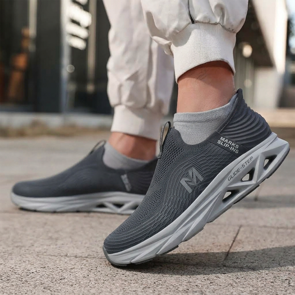 GlideStep Hands-Free Slip-In Walking Shoes for Men | Lightweight Breathable Cushioned Comfort