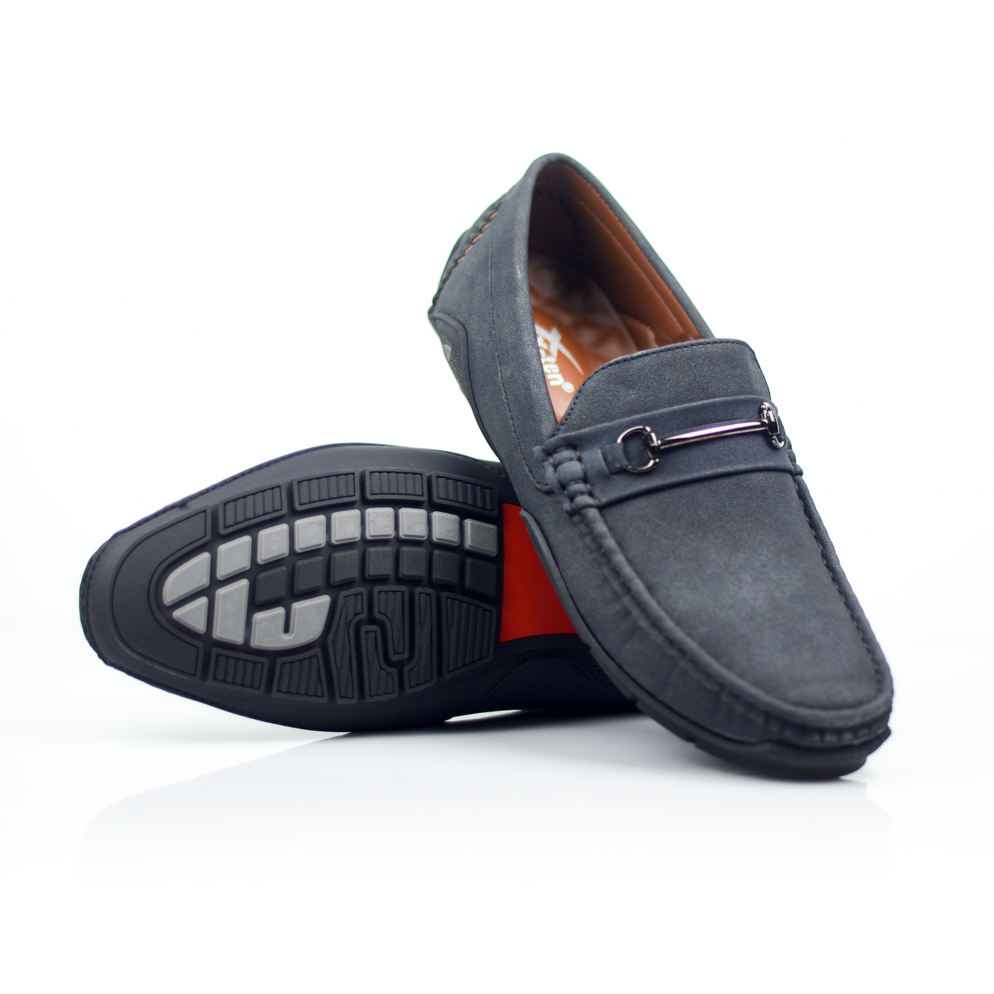 Men’s Suede Leather Loafers with Rubber Sole