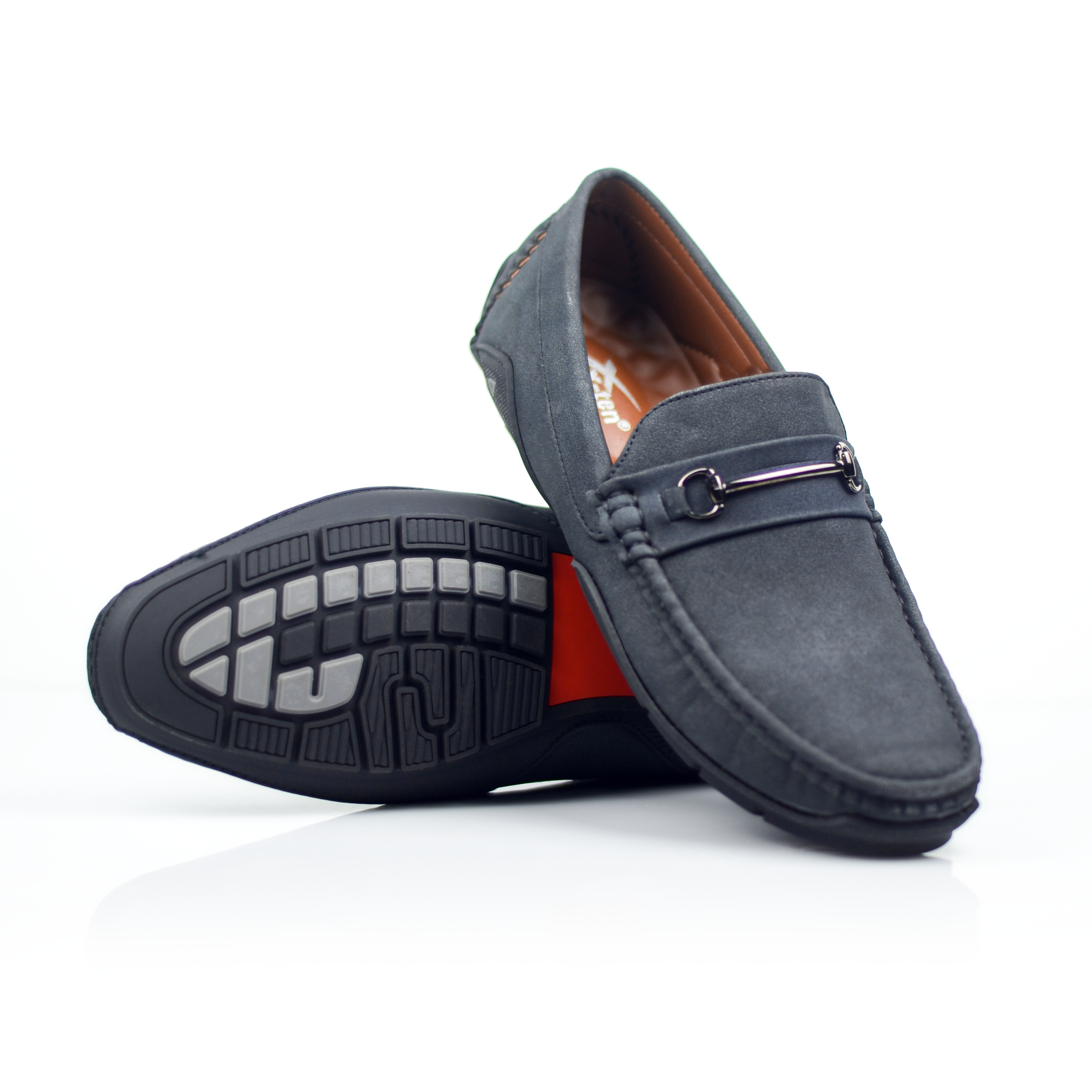 Men’s Suede Leather Loafers with Rubber Sole