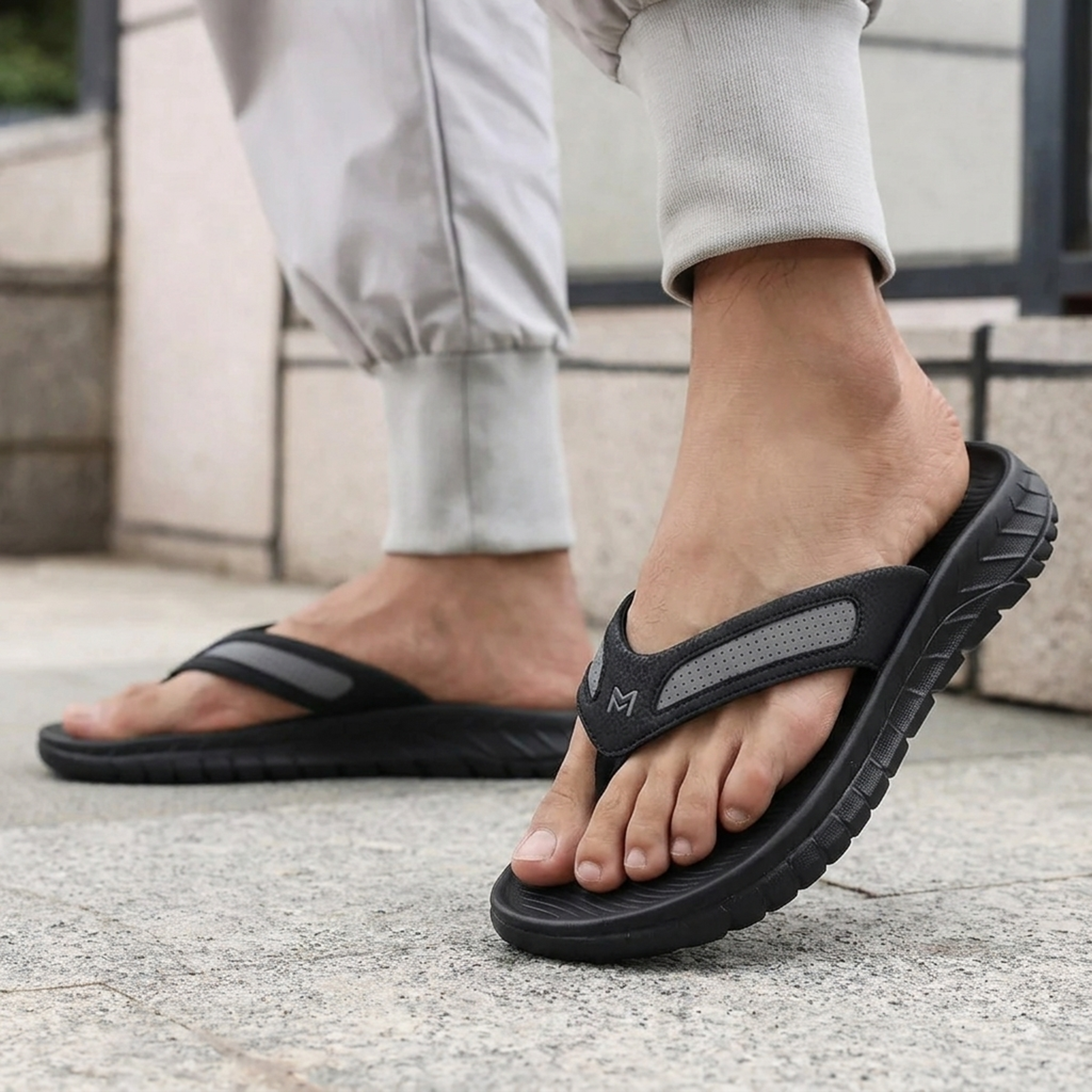 ADDRO Cushioned Chunky Slippers for Men