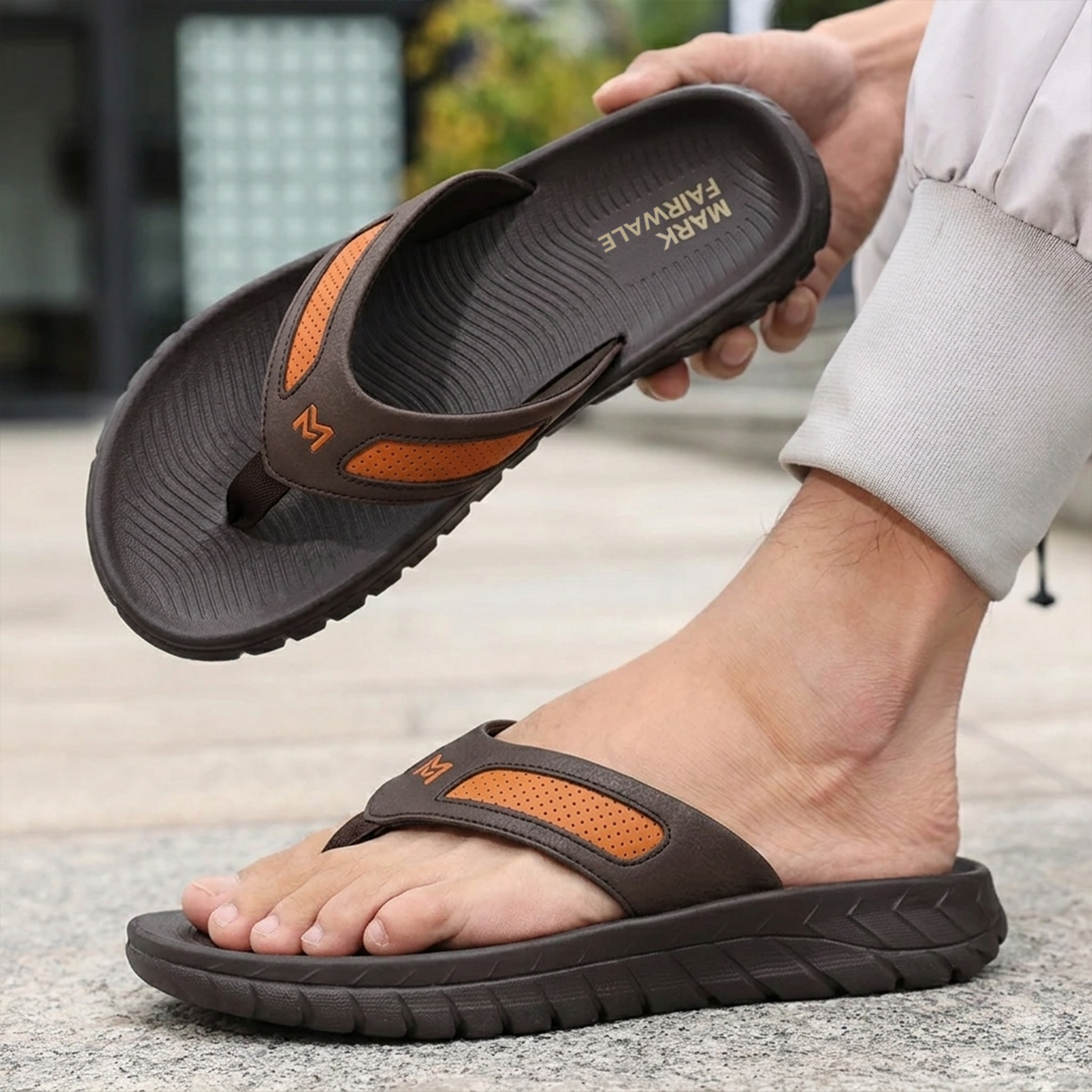 ADDRO Cushioned Chunky Slippers for Men