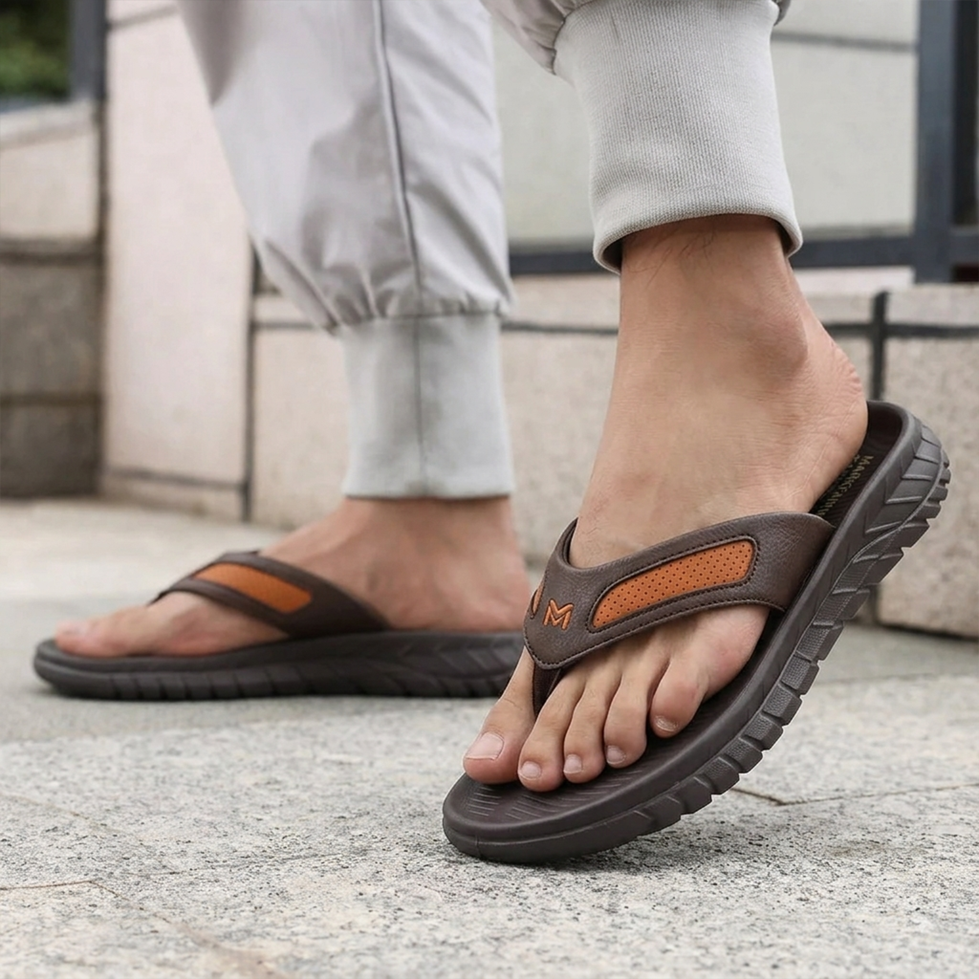 ADDRO Cushioned Chunky Slippers for Men