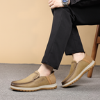 Addro Legacy Men’s Slip-In Casuals Khaki White Sole – First in Pakistan