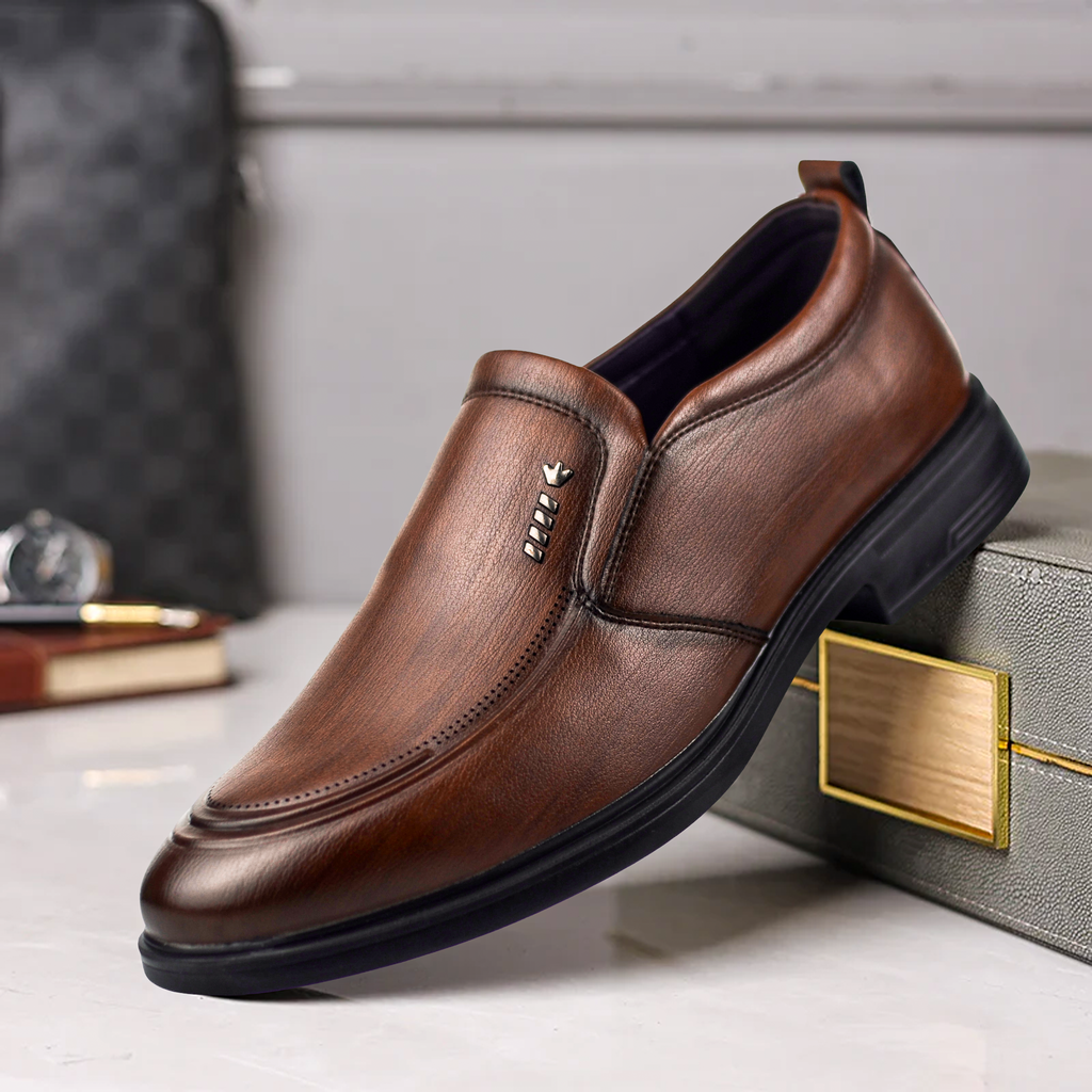 ADDRO Textured Ducan Formal Dress Shoes for Men | Lightweight Comfortable Business Shoes