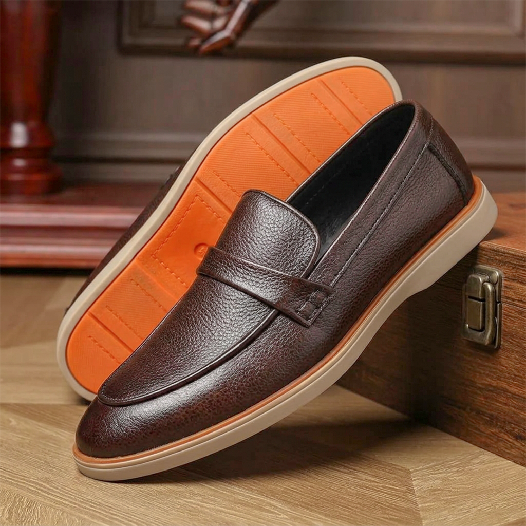ADDRO Riviera Premium Leather Loafers for Men | Casual Slip-On Shoes