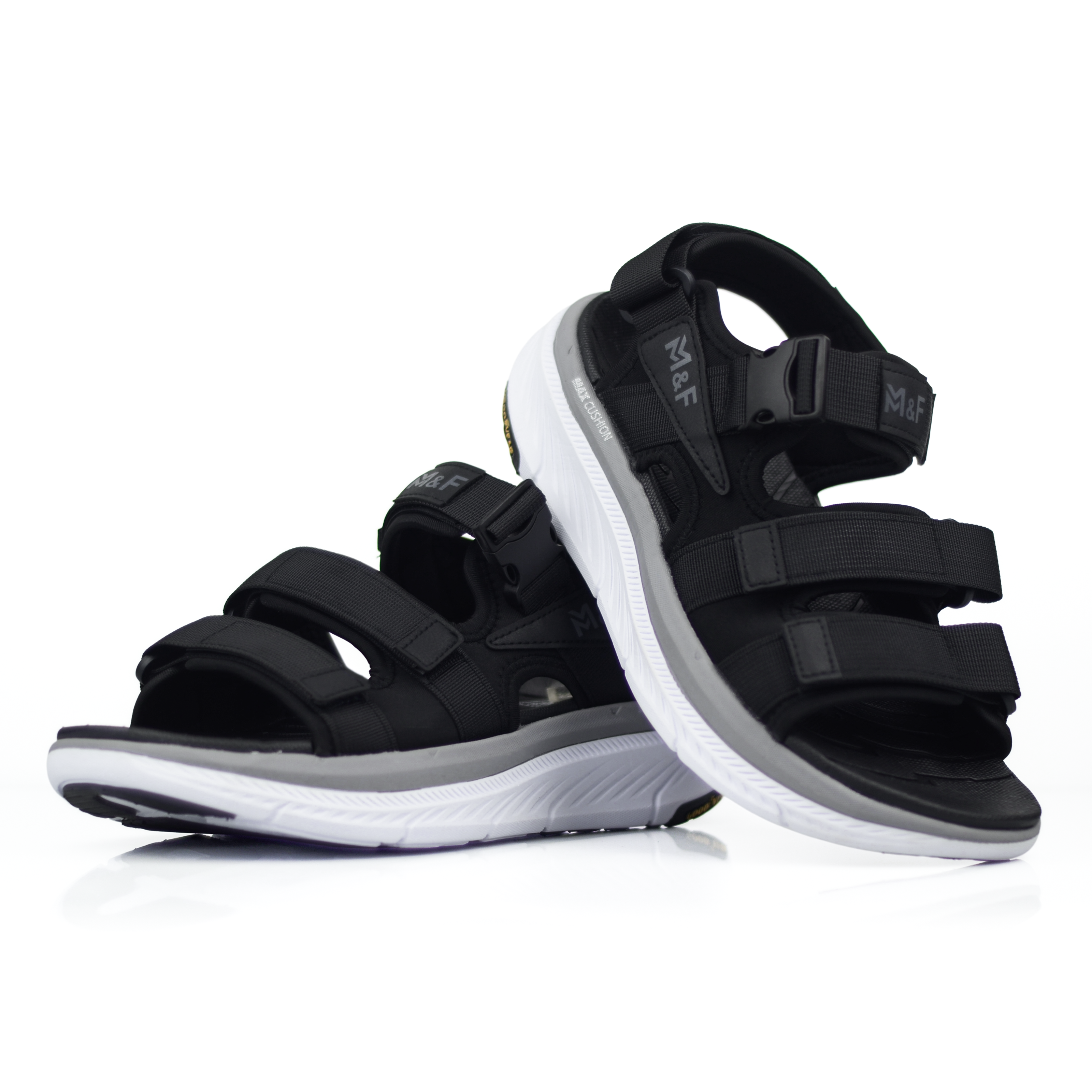 ADDRO Triple Strap Comfort Sandals with Goodyear Sole & Max Cushion