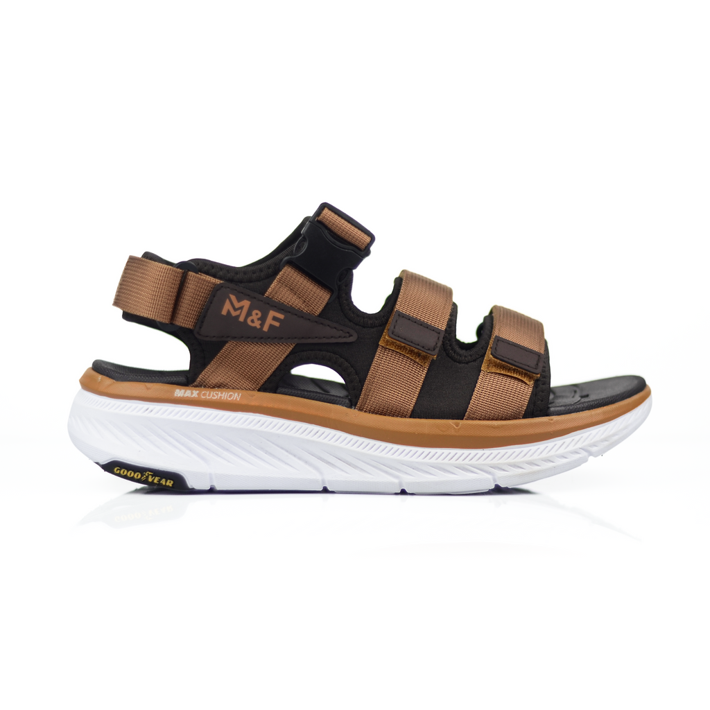 ADDRO Triple Strap Comfort Sandals with Goodyear Sole & Max Cushion