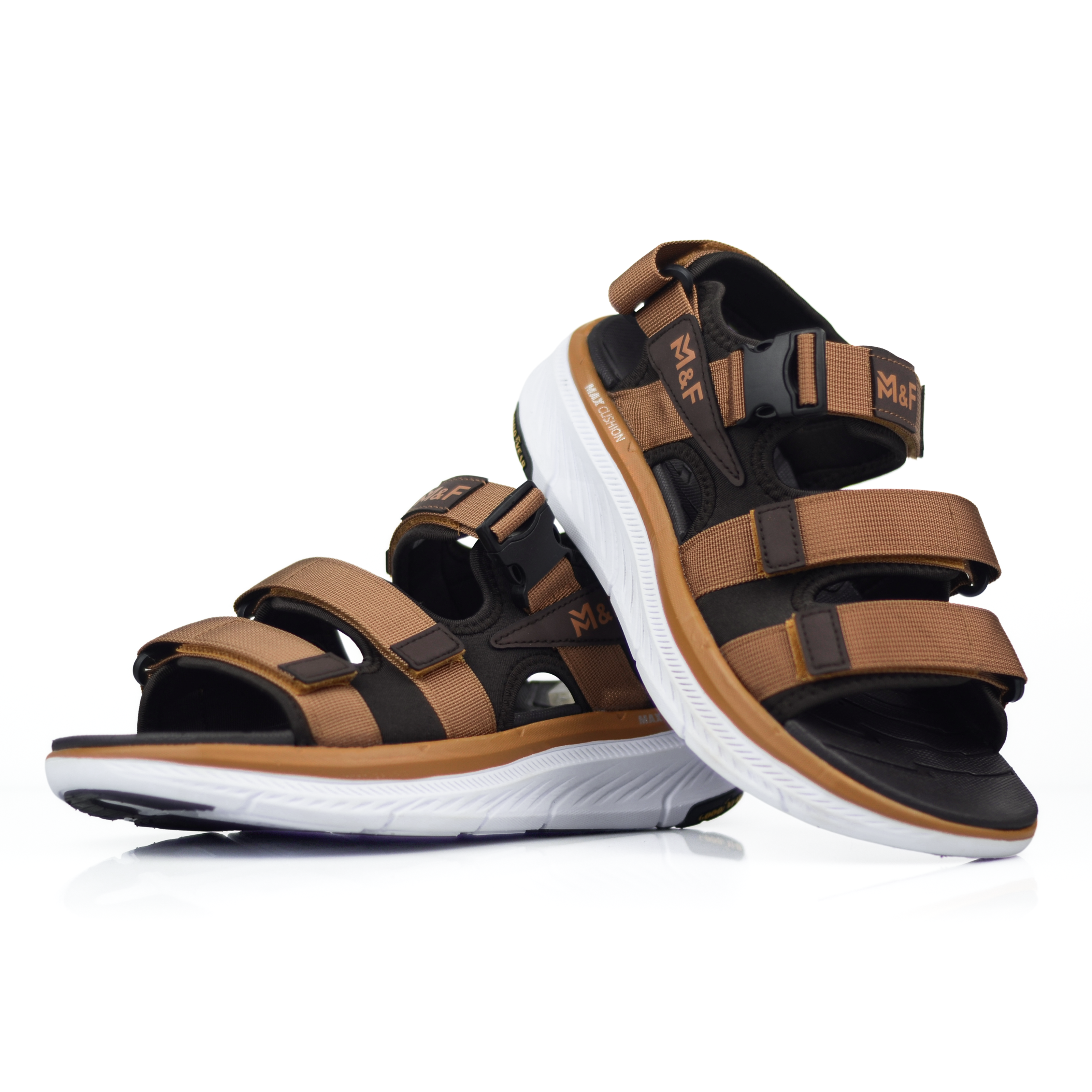 ADDRO Triple Strap Comfort Sandals with Goodyear Sole & Max Cushion