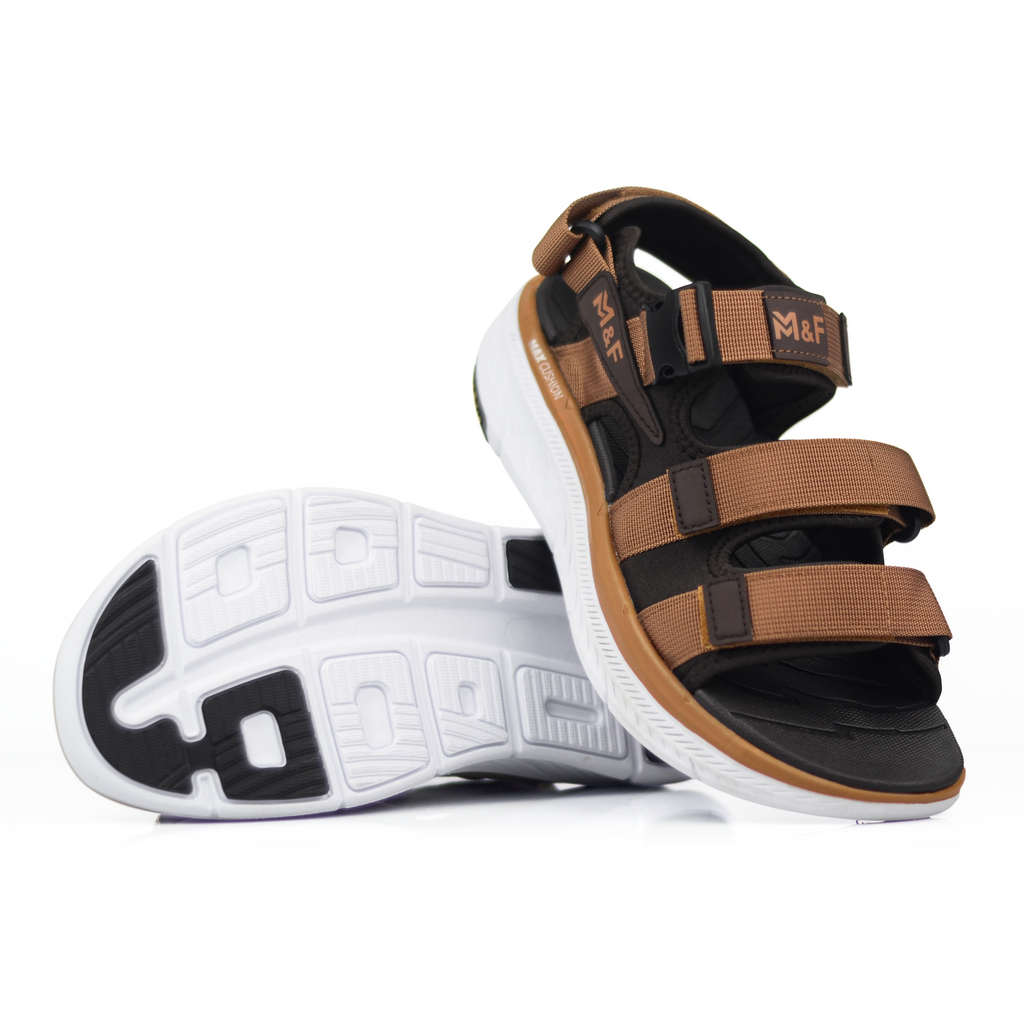 ADDRO Triple Strap Comfort Sandals with Goodyear Sole & Max Cushion