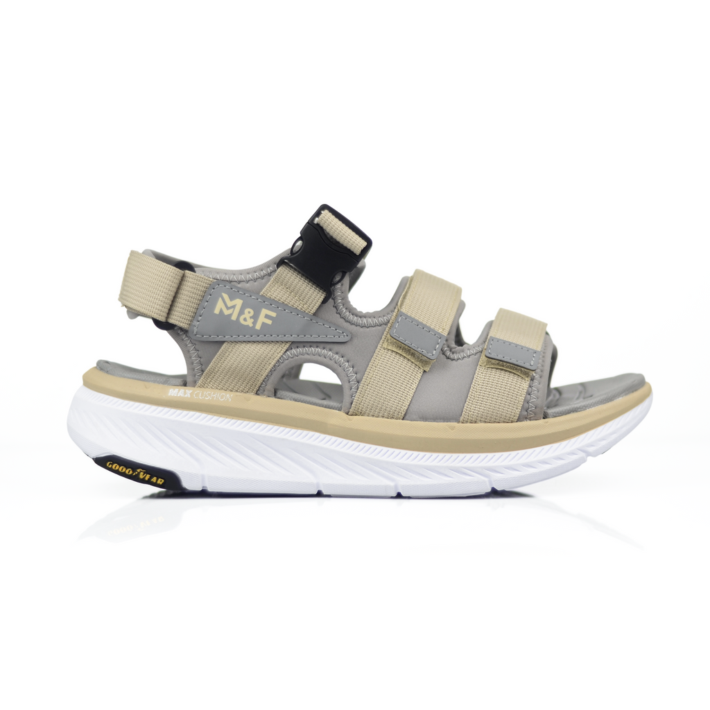 ADDRO Triple Strap Comfort Sandals with Goodyear Sole & Max Cushion