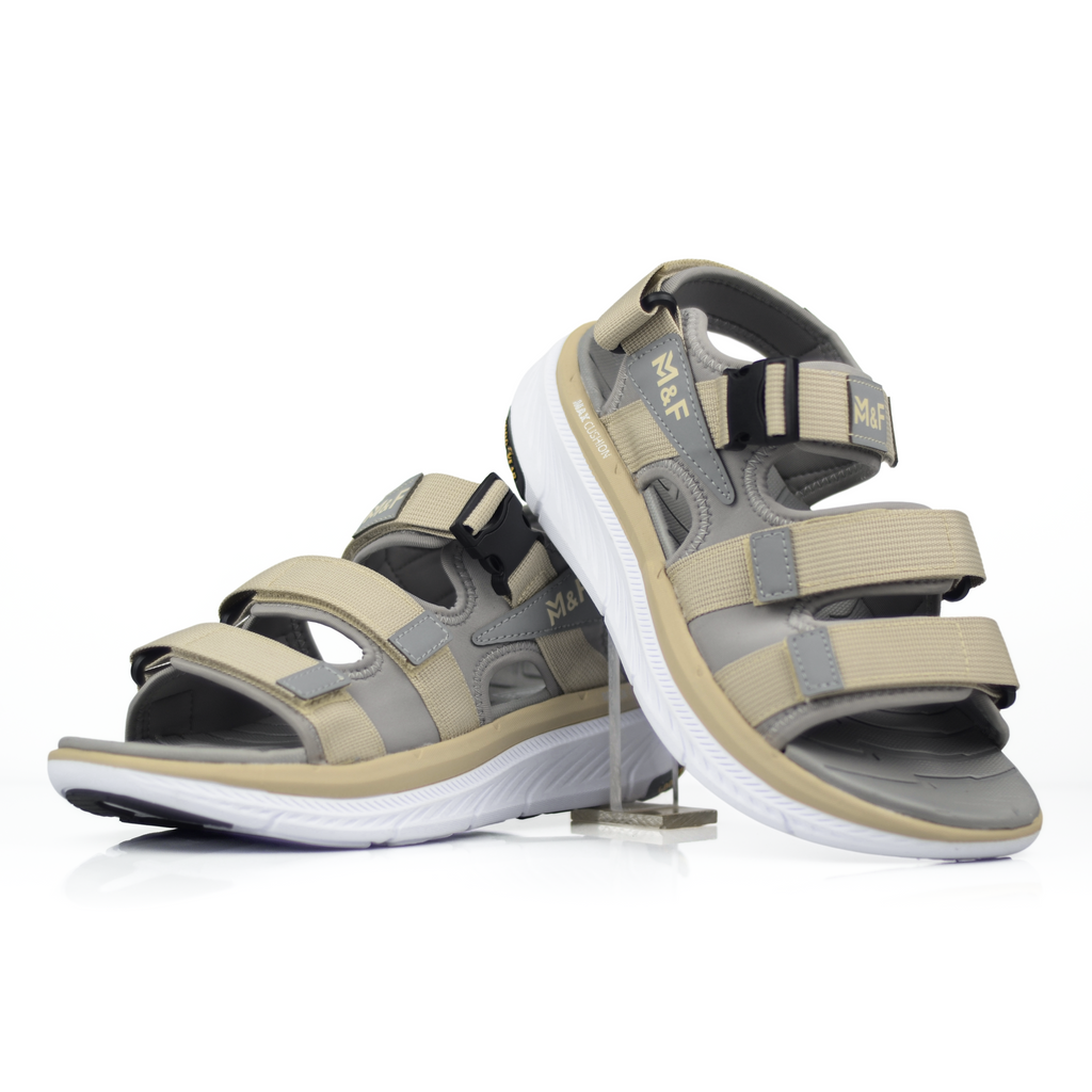ADDRO Triple Strap Comfort Sandals with Goodyear Sole & Max Cushion