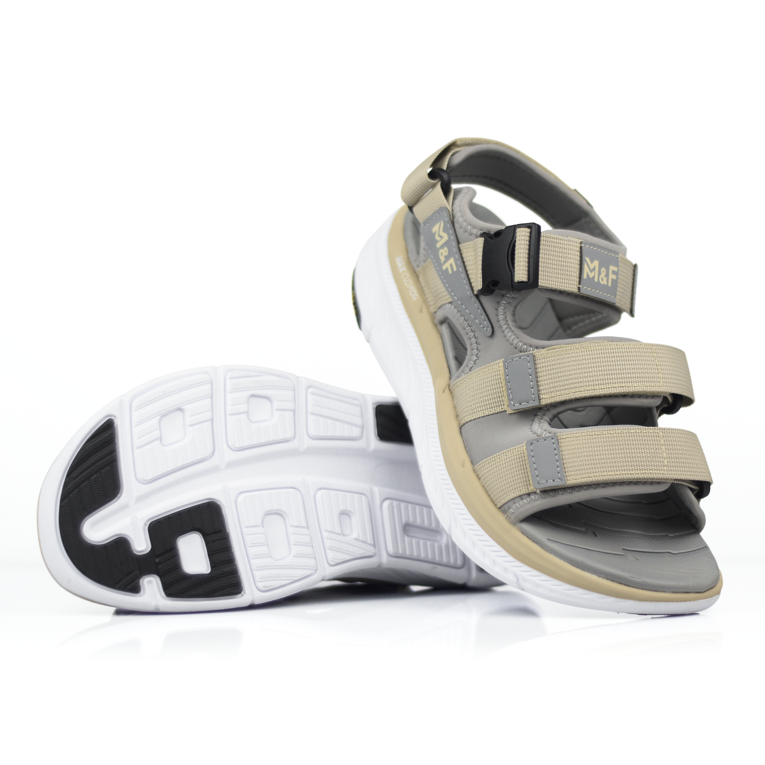 ADDRO Triple Strap Comfort Sandals with Goodyear Sole & Max Cushion