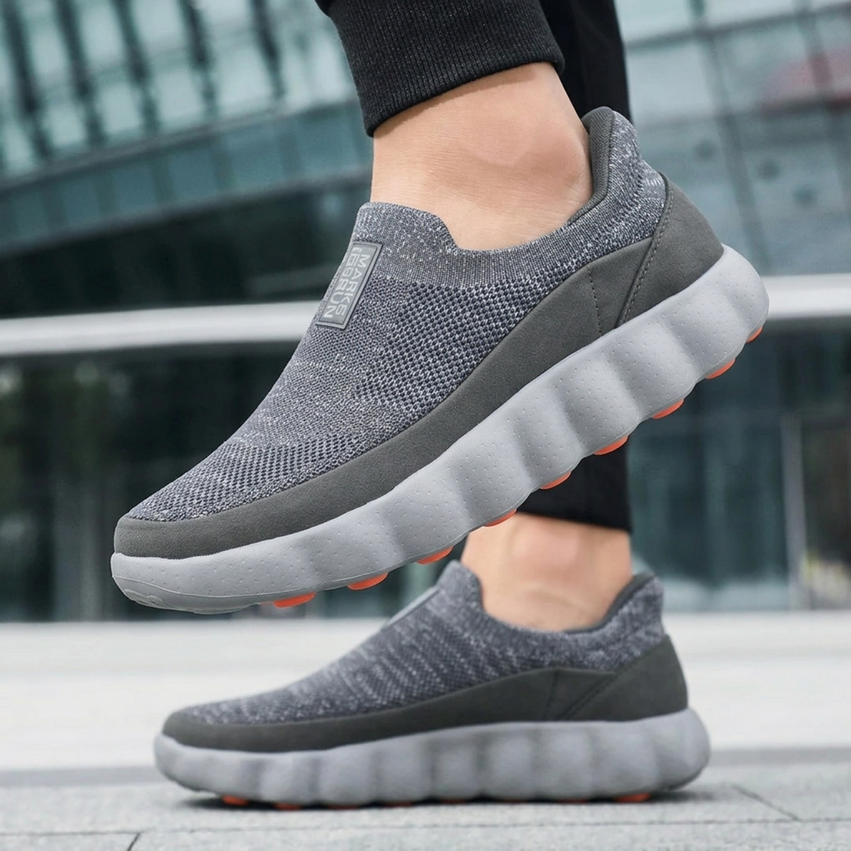 ADDRO MindSole Hands-Free Slip-In Walking Shoes for Men | Breathable & Machine Washable