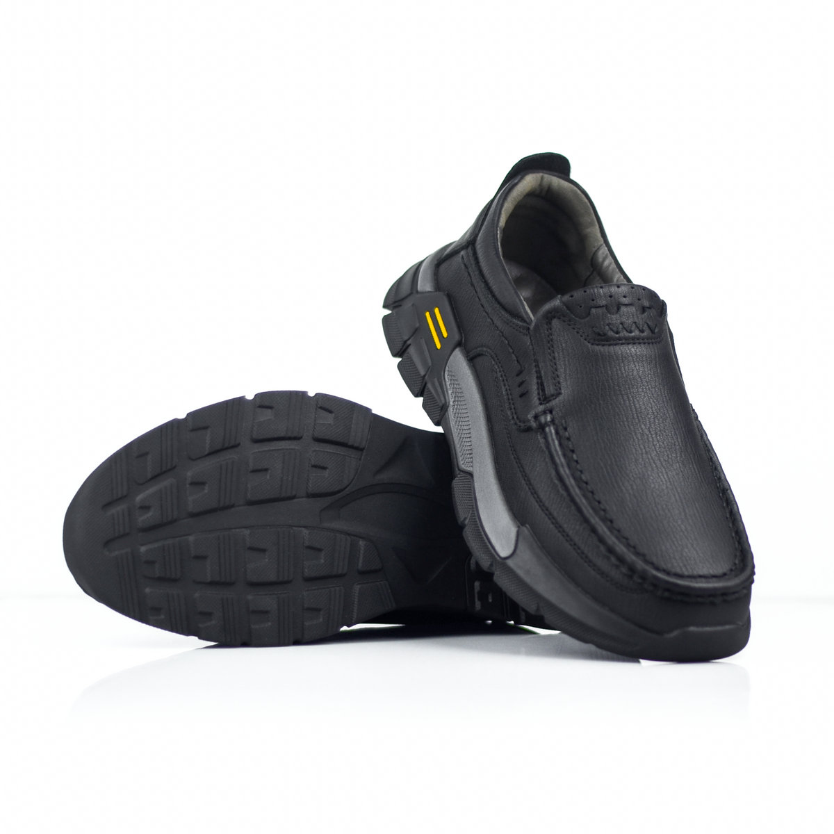 ADDRO UrbanRugged Leather Slip-On Shoes for Men | Wrinkle-Free Design