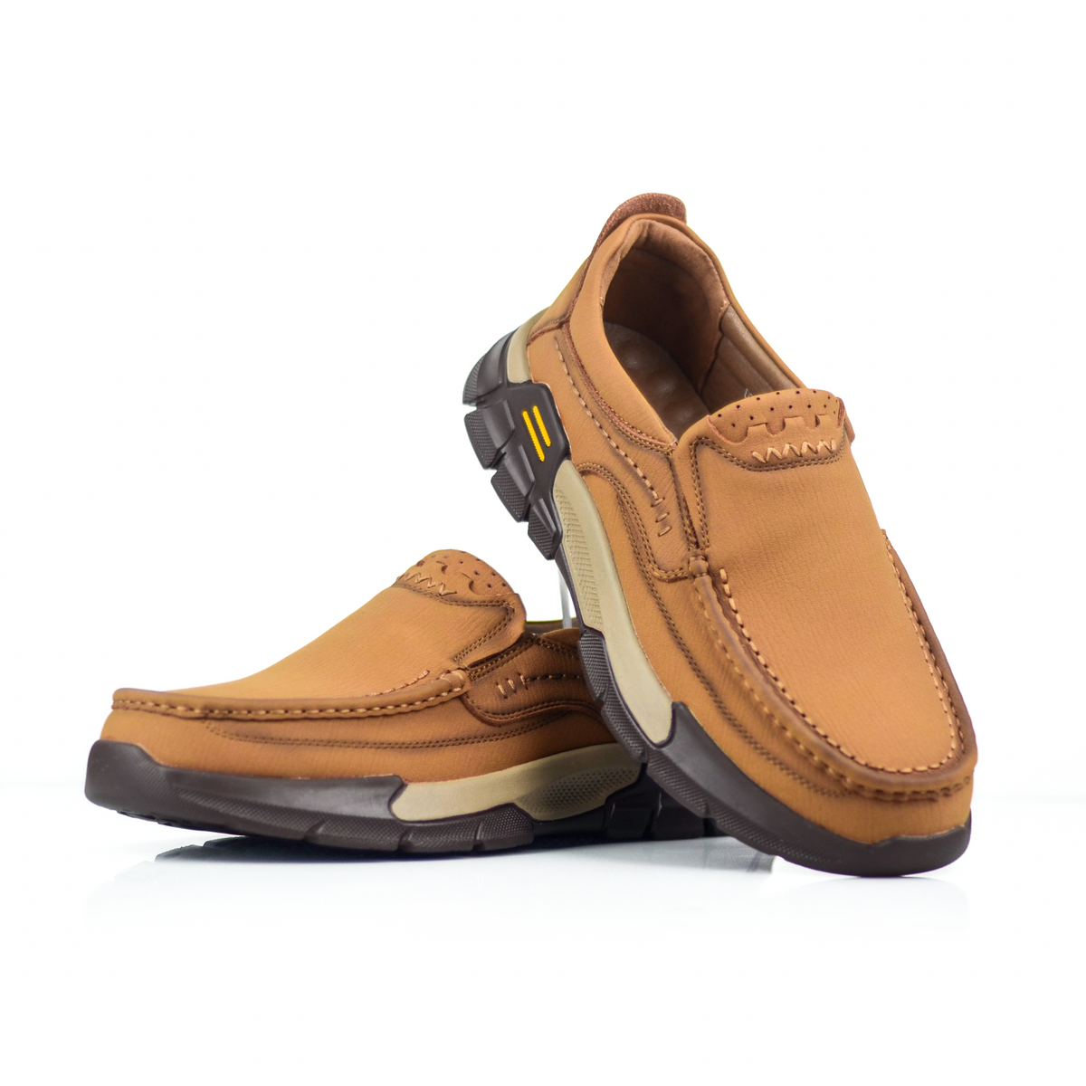 ADDRO UrbanRugged Leather Slip-On Shoes for Men | Wrinkle-Free Design