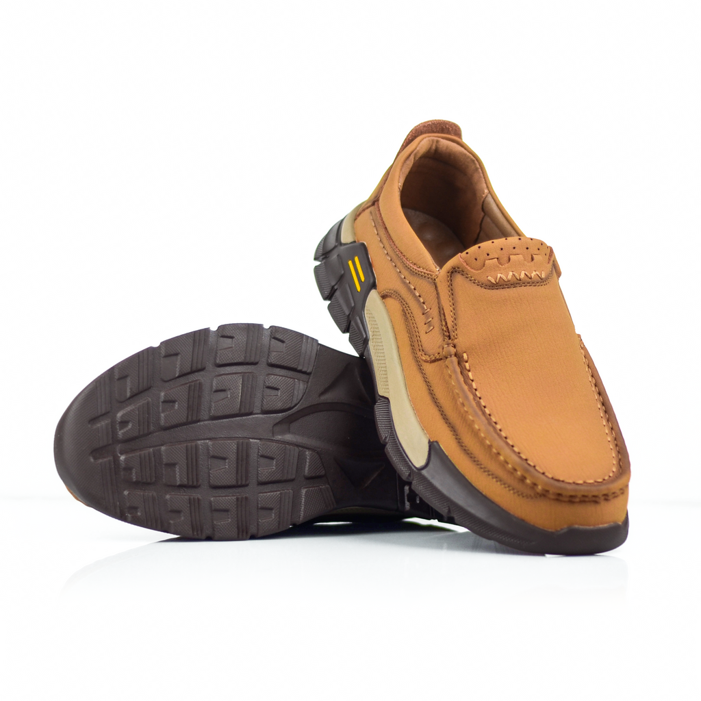 ADDRO UrbanRugged Leather Slip-On Shoes for Men | Wrinkle-Free Design
