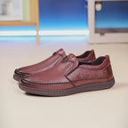 Addro Legacy Men’s Goat Leather Brown Casuals Durable Rubber Sole